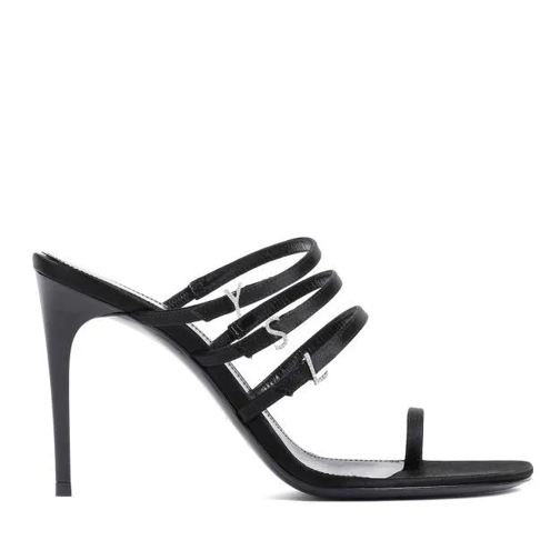 Saint Laurent Jerry 95 Black Textile Sandals Black Sandaal