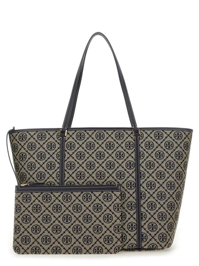 TORY BURCH Shoppers & Totes T Monogram Shopping Bag With Zip in blauw