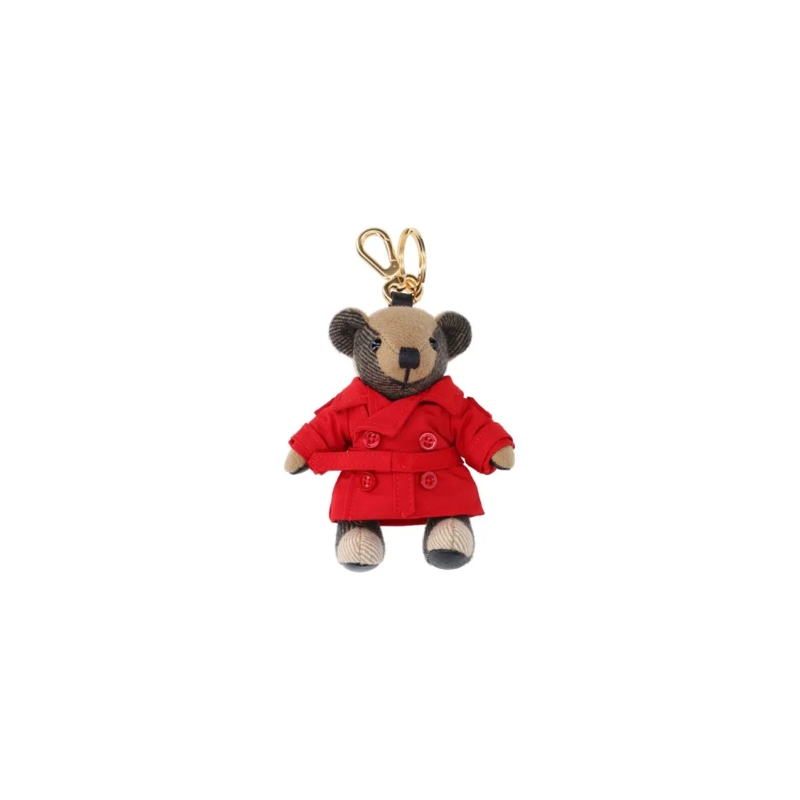Burberry  Thomas Teddy Bear Charm In Red Cashmere Red