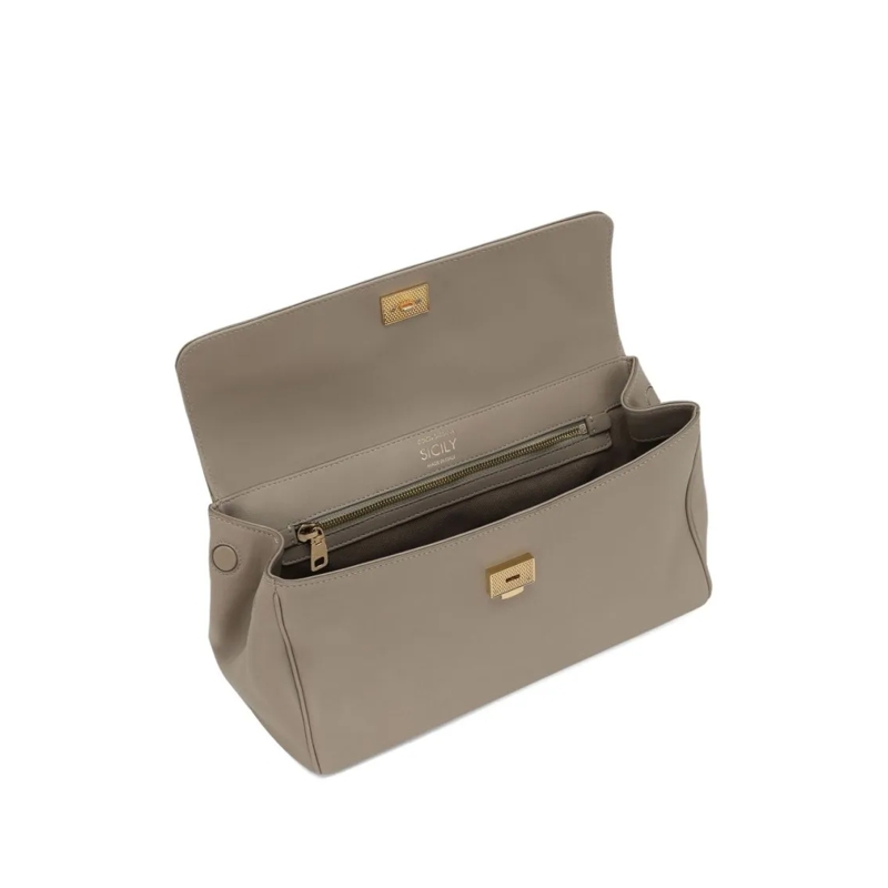 Dolce&Gabbana Schultertasche Structured Beige Handbag With Detachable Shoulder  Brown(Image 4)