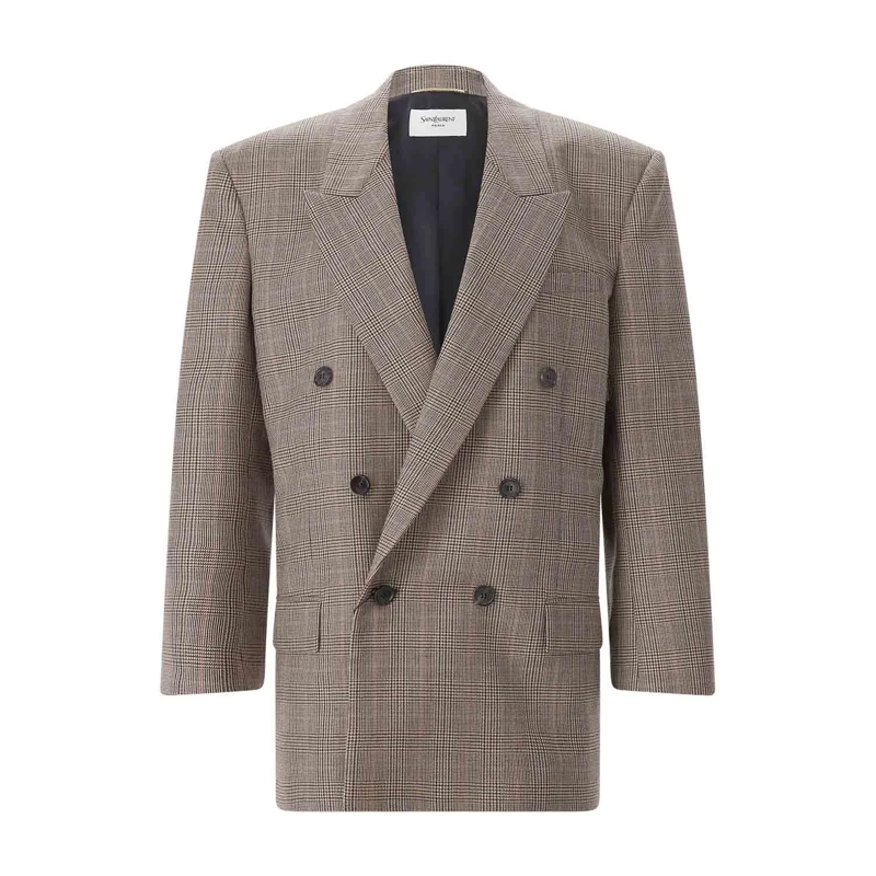 Saint Laurent Blazer Blazer aus Wolle braun