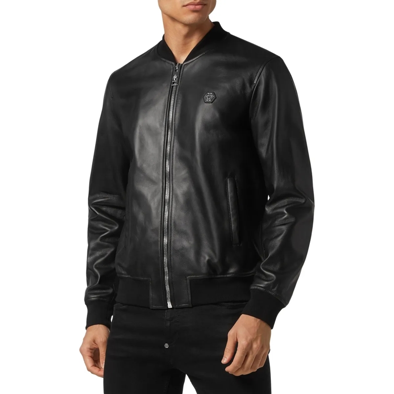 Philipp Plein Lederjacke Lederblouson schwarz(Image 3)