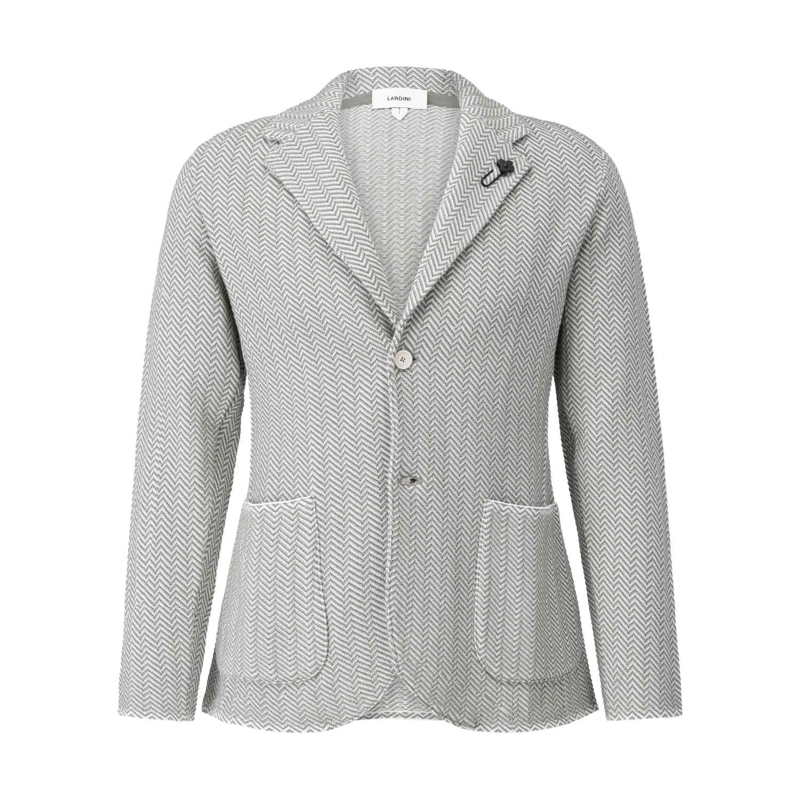 Lardini Colbert Sakko mit Zick-Zack-Muster blau