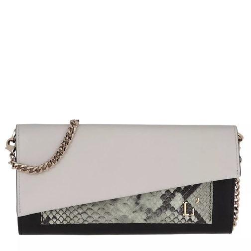 L´Autre Chose Two Coloured Continental Wallet Off White/Black Portemonnee Aan Een Ketting