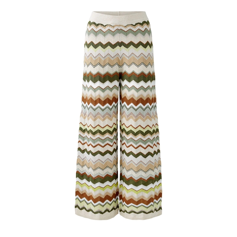 Oui Hose Strickhose grün