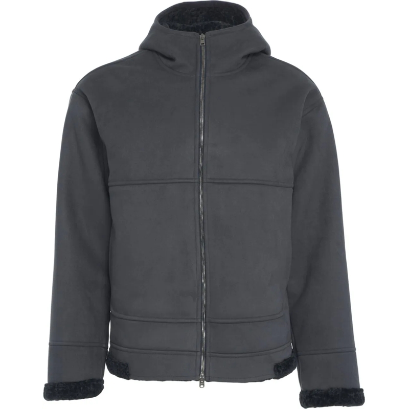 Herno Daunenjacke Faux suede jacket blau