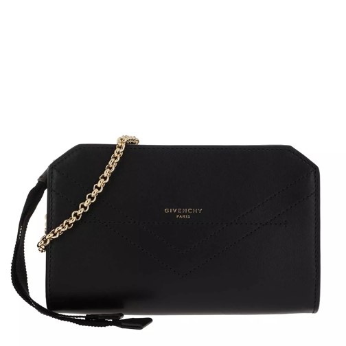 Givenchy Eden Pouch With Chain Leather Black Pochette