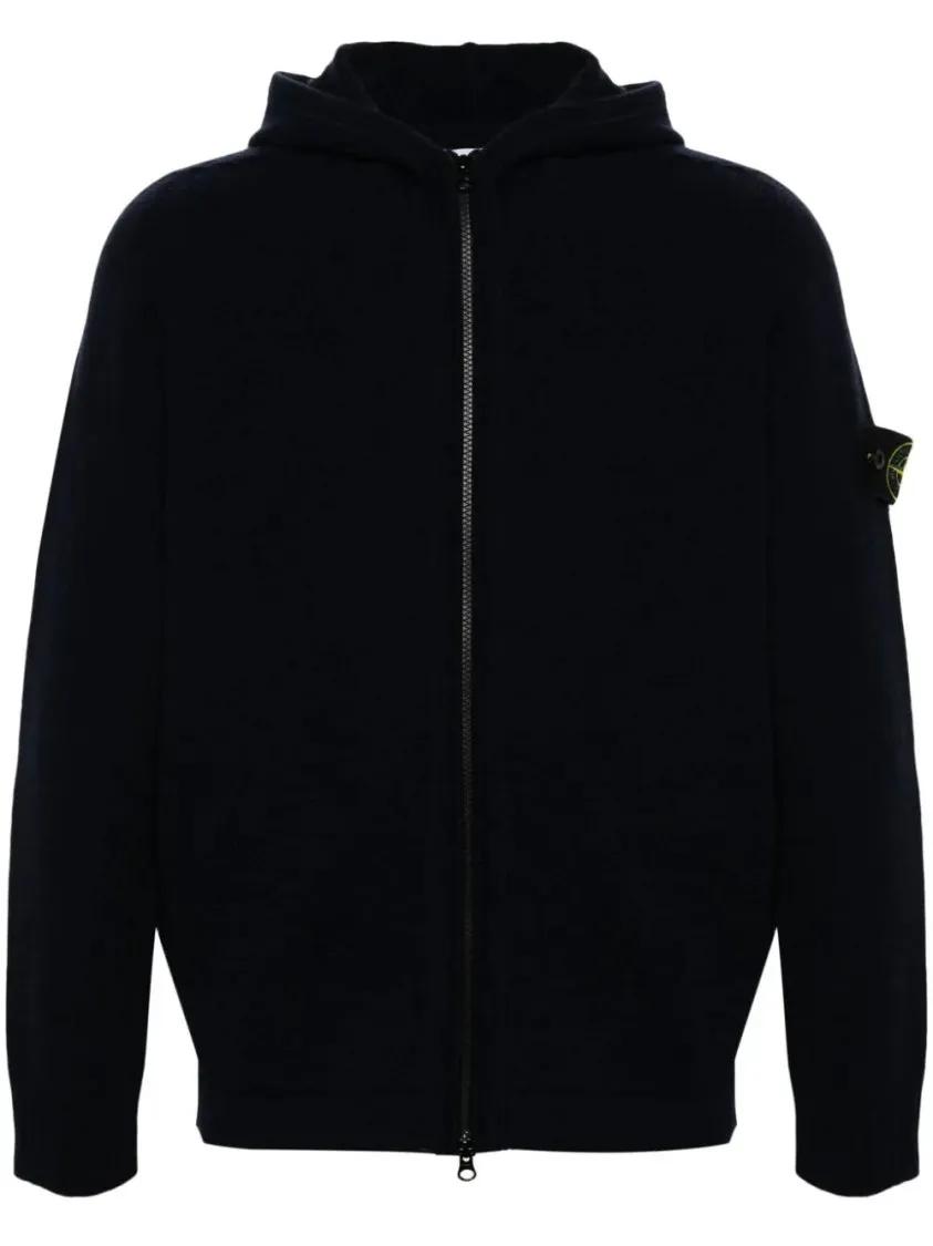 Stone Island - Compass-Badge Hoodie - Größe XXL - blau