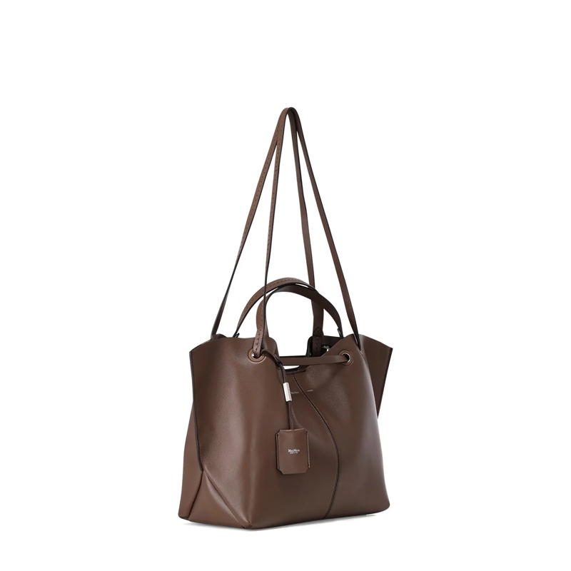 Max Mara Shopper Tasche Ed Doubles aus Leder braun(Image 3)