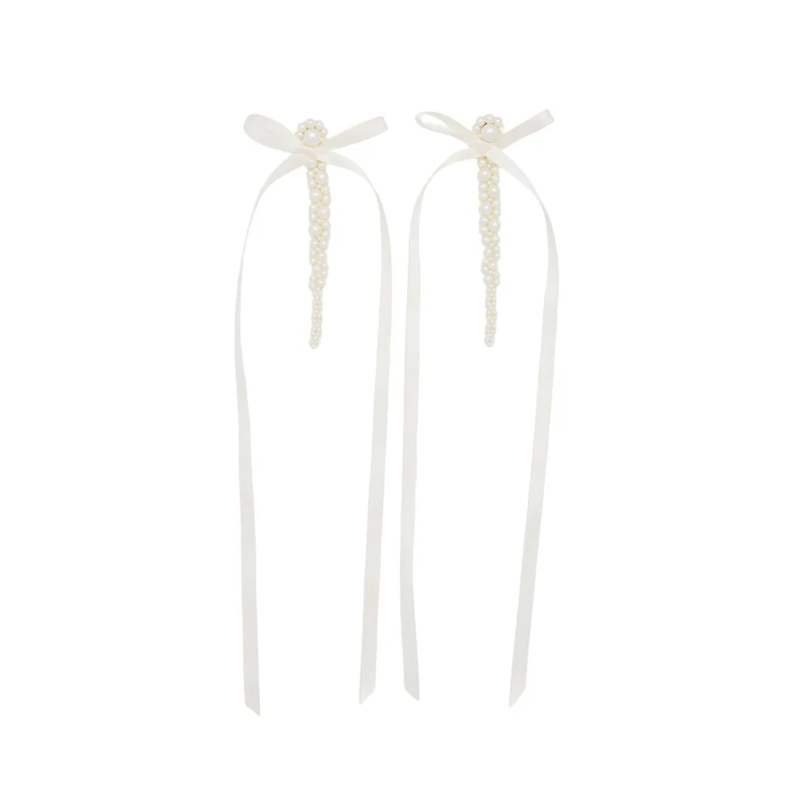 Simone Rocha Oorknopjes Bow Ribbon Drip Earrings Not Applicable