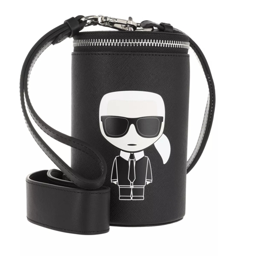 Karl Lagerfeld Ikonik Tubular Pouch Black Barrel Bag
