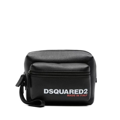 Dsquared2 Black Calf Leather Bag Black Sac à bandoulière