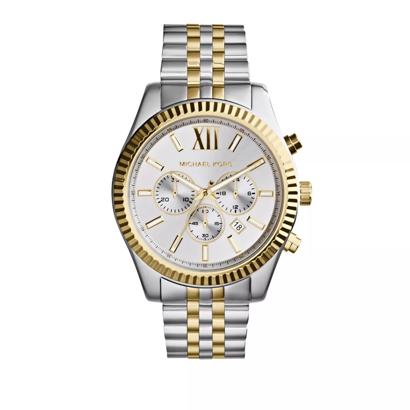 Michael Kors Chronograph MK8344 Lexington Watch Silver and Gold-Tone