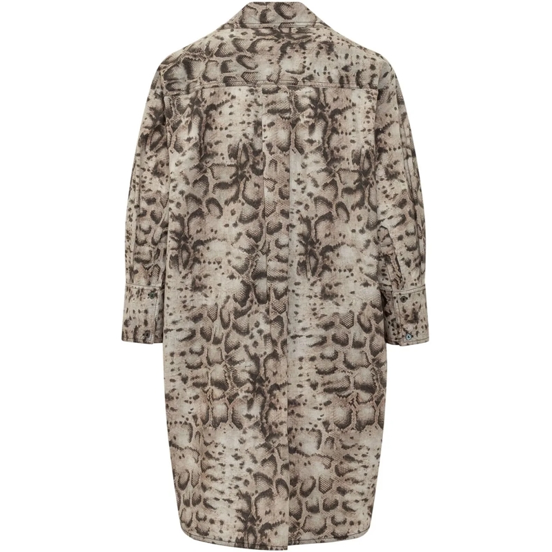 Pinko Midikleid Abito Agra con Spalline e Linea Ampia beige(Image 2)