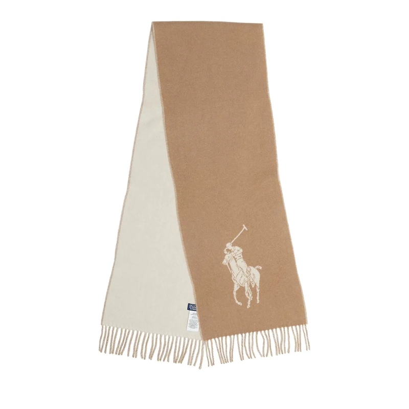 Polo Ralph Lauren Wollschal Polo Plr Srf-Scarf-Oblong Camel/Cream