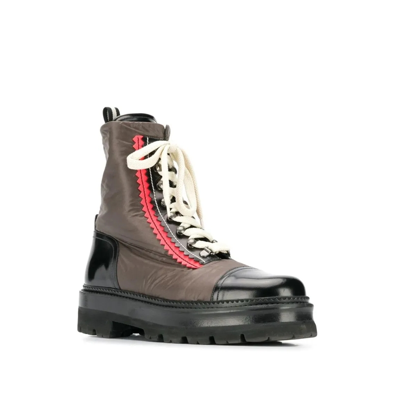 Bally Bottes Grey Ankle Boots With Glossy Accents And Rugged So Grey