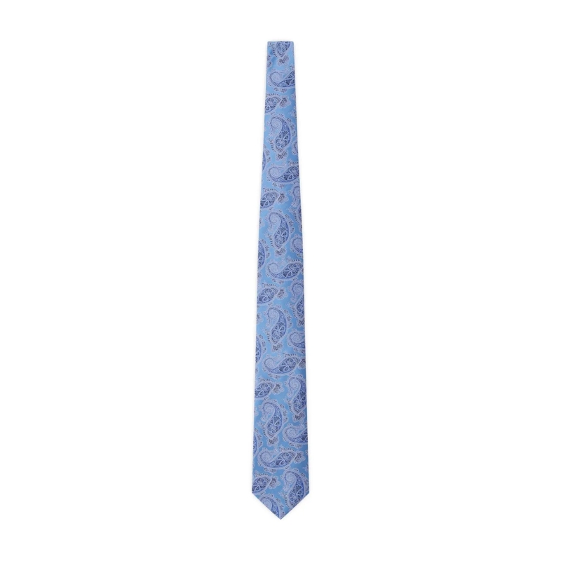 Eton  Krawatte mit Paisley-Muster Blau
