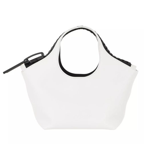 Balenciaga Megazip Top Handle Bag Leather White Rymlig shoppingväska