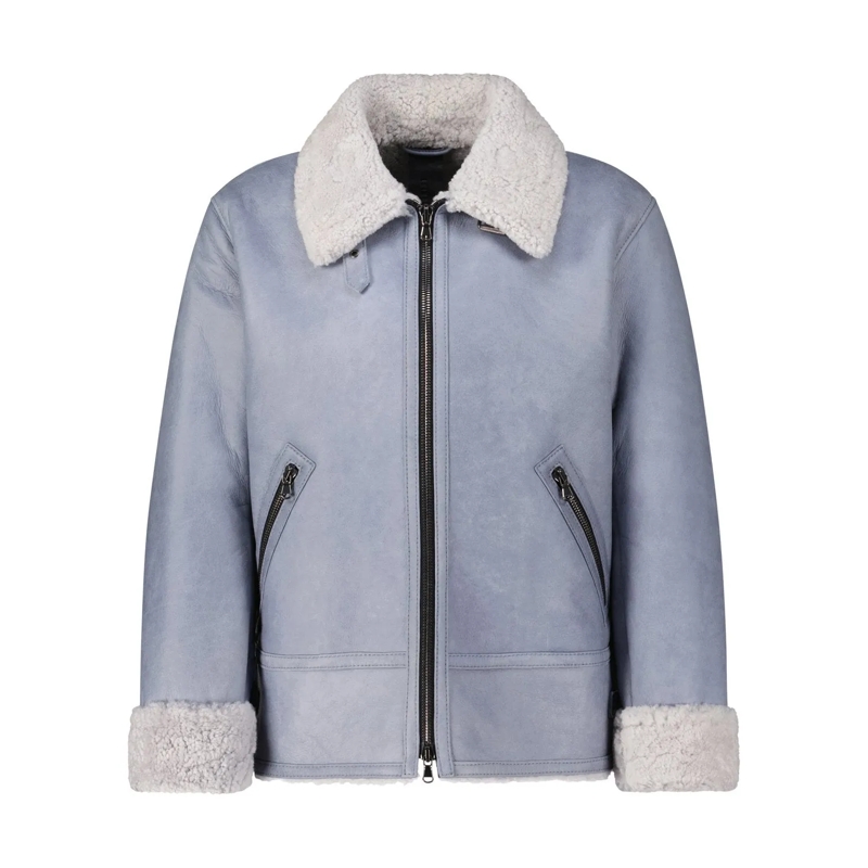 Werner Christ Lederjacke Pilotenjacke Alim aus Leder blau