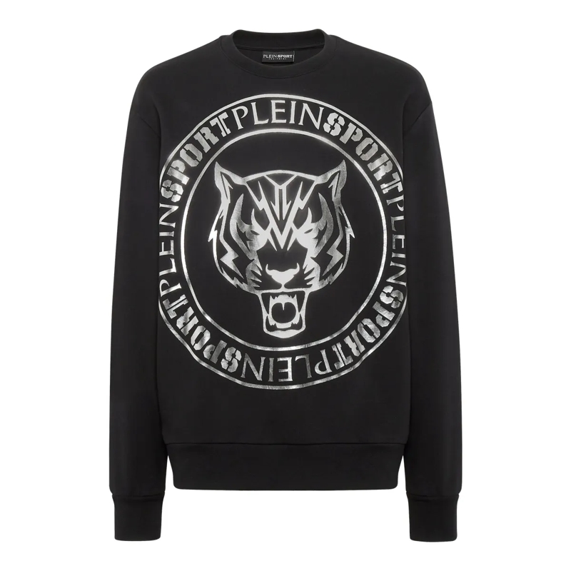 Plein Sport Top Sweatshirt Tiger schwarz