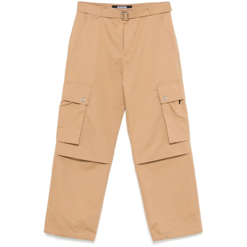 Jacquemus Pantalon Loose-Fitting Camel Brown Shorts Brown