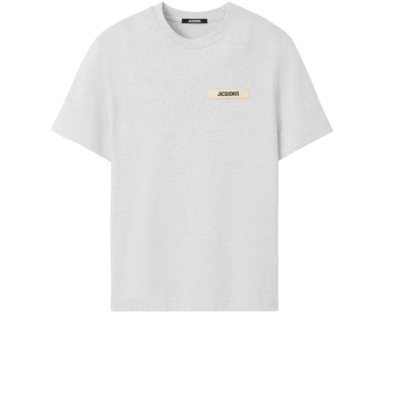 Jacquemus T-shirt Embroidered Grosgrain Logo Cotton T-Shirt White