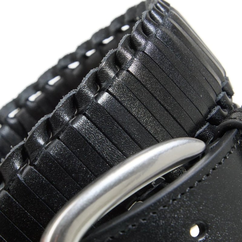 Golden Goose Ledergürtel Houston Woven Leather Belt Black(Image 4)
