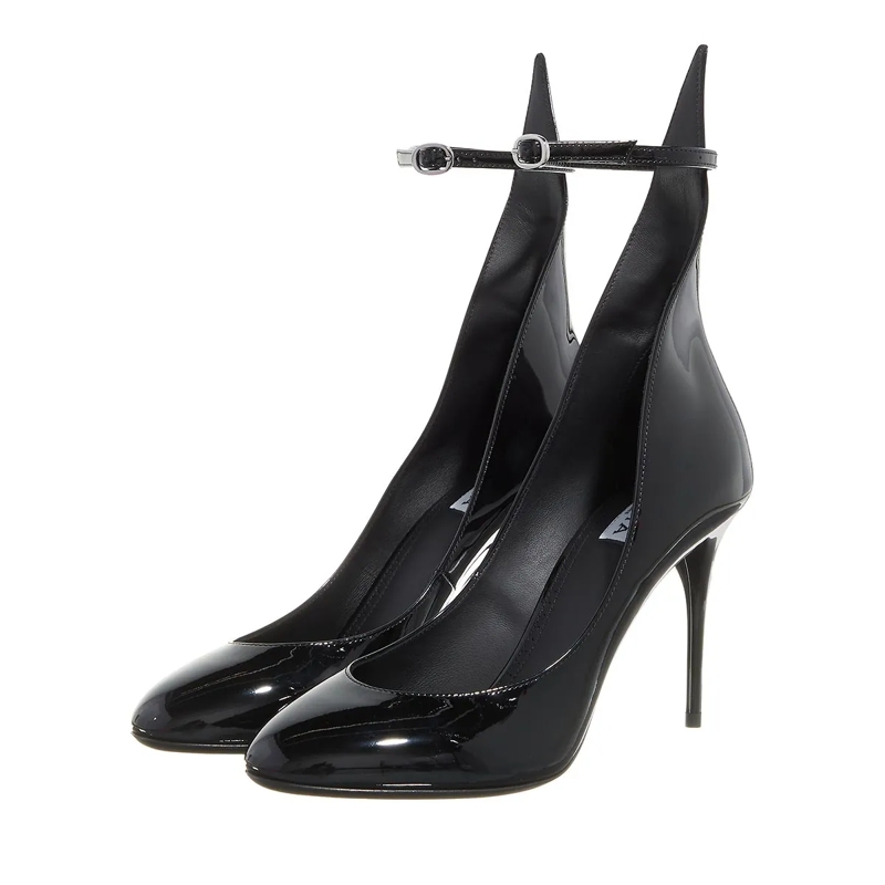 Alaia Escarpins Patent Leather Pumps Black
