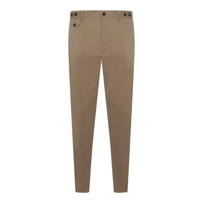 Dolce&Gabbana Chino Tailored Beige Trousers With Button Details Brown