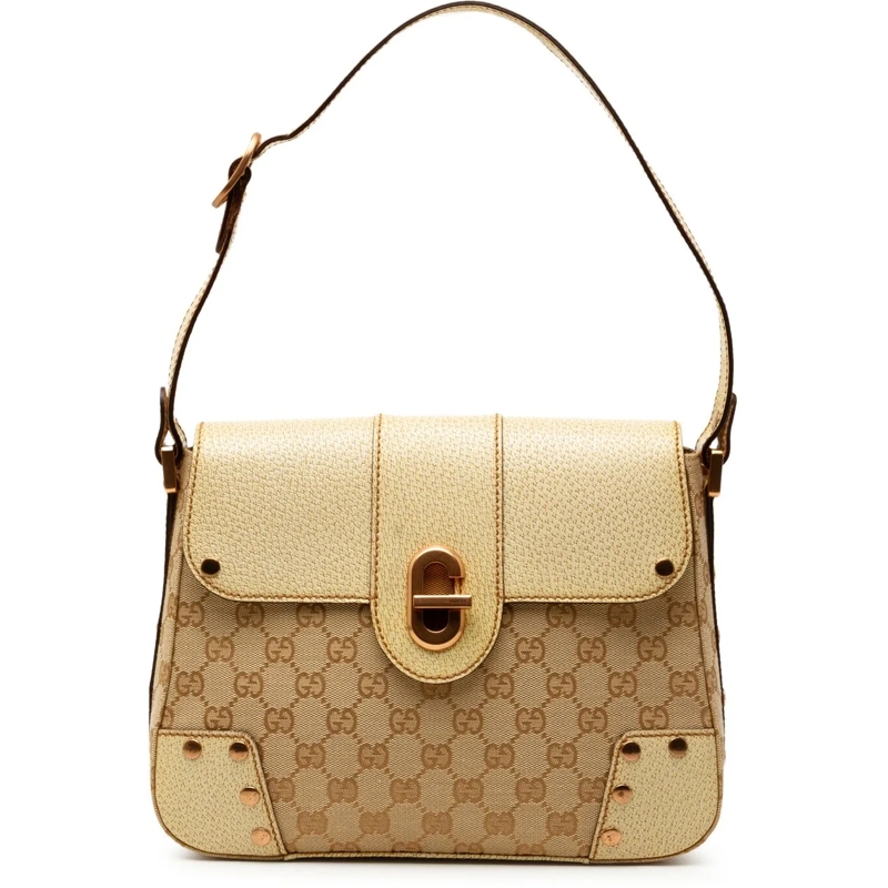 Gucci Schultertasche GG Canvas Turnlock Shoulder Bag braun
