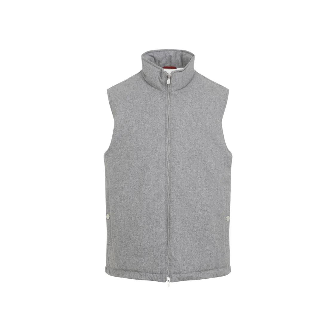 Brunello Cucinelli - Light Grey Wool Vest - Größe M - grau