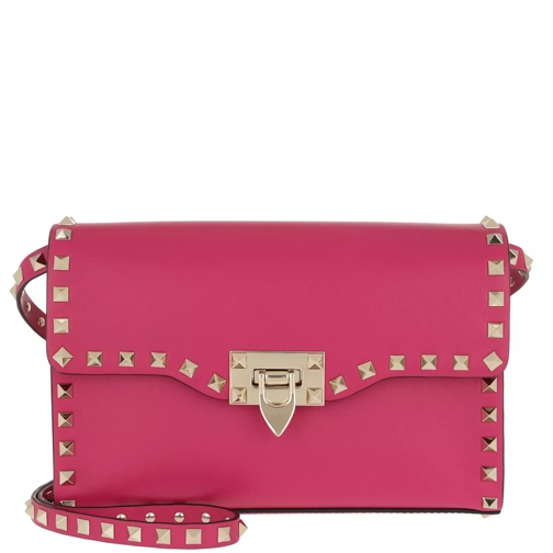 Valentino Garavani Small Rockstud Bag Calf Leather Disco Pink Crossbody Bag