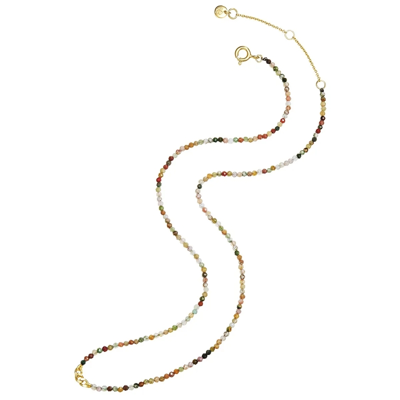 Glanzstücke München Mittellange Halskette Sterling Silber Halskette Achat bunt(Image 3)