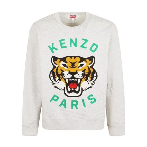 Kenzo Sweatshirts Lucky Tiger Emb Oversize Sweatshirt Grey