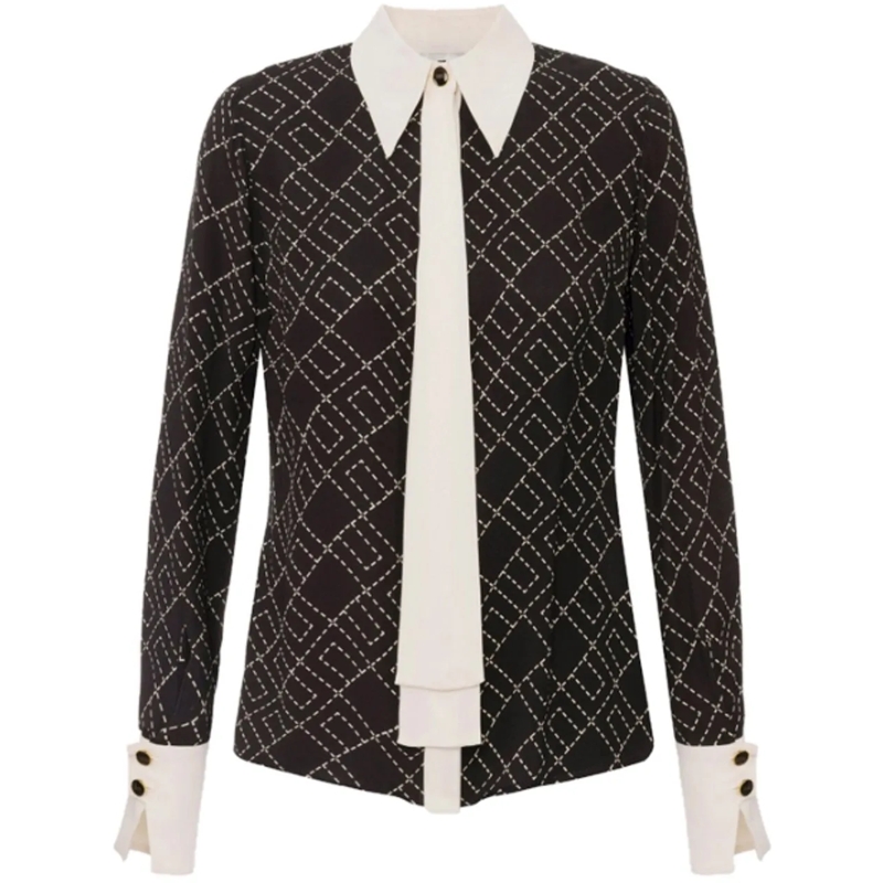 Elisabetta Franchi Chemisier Shirts Nerolatte schwarz
