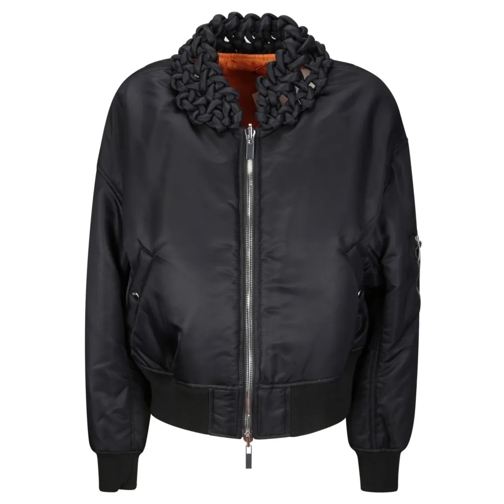 Comme des Garcons Bomberjacken Bomber Jacket With Braided Collar Black