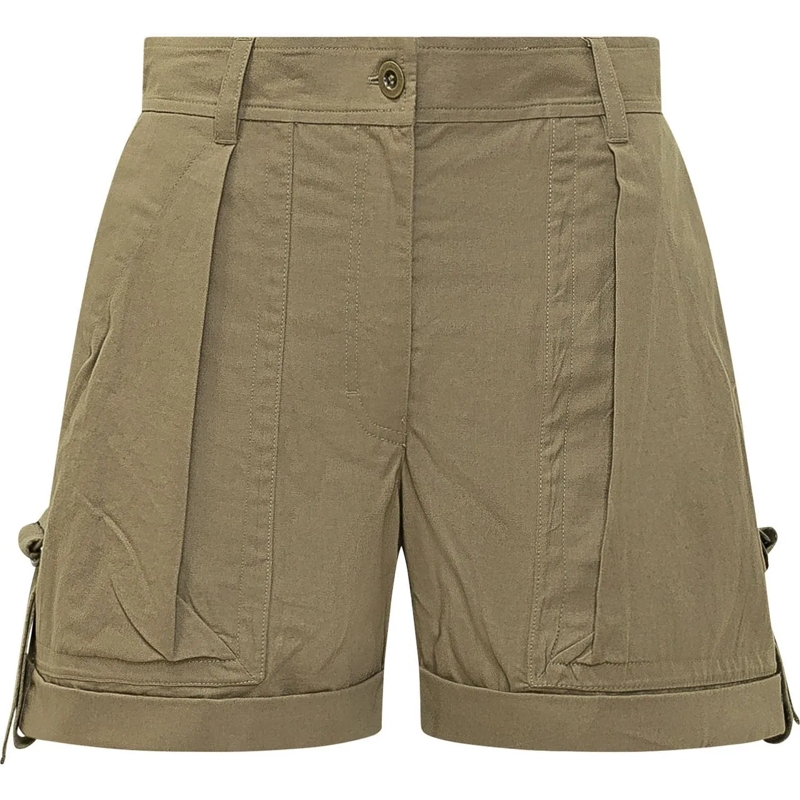 Isabel Marant Shorts Shorts Cargo a Vita Alta con Tasche Frontali taupe