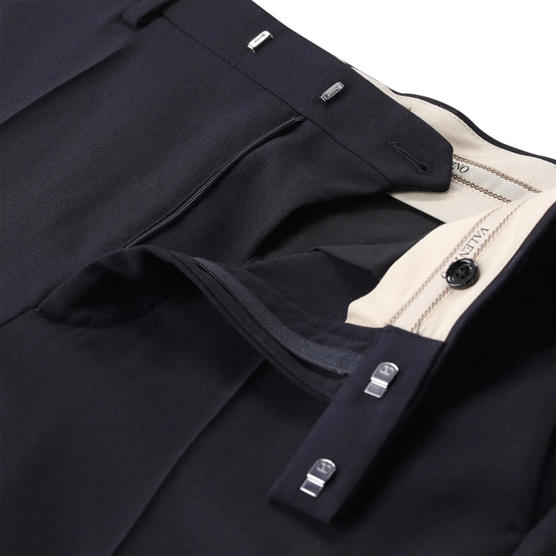 Valentino Garavani Stoffen broek Slim-Fit Hose aus Schurwolle dunkelblau(Image 4)