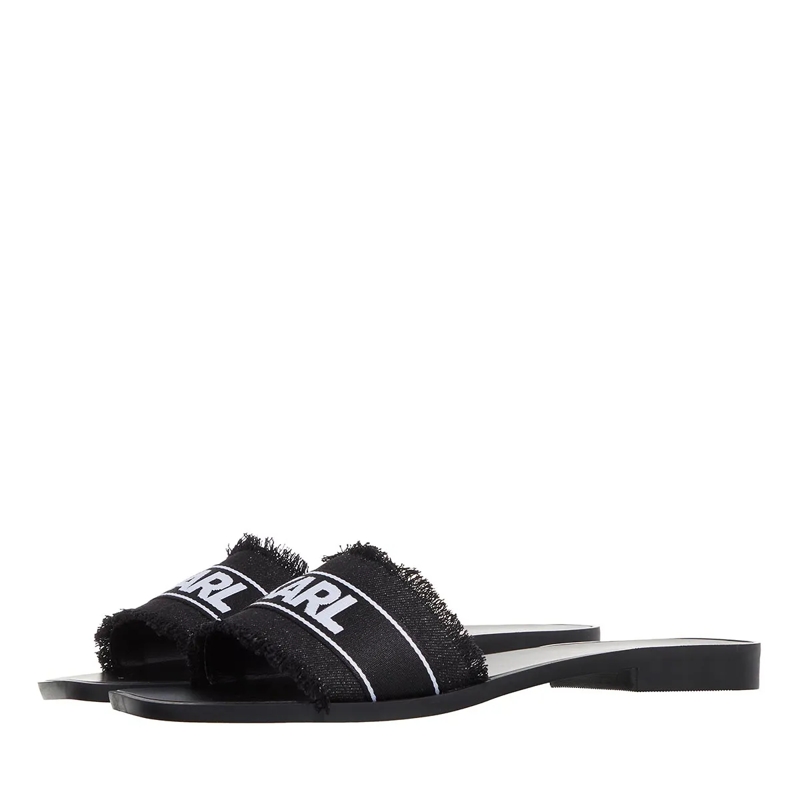 Karl Lagerfeld Slides Skoot Ii Border Slide Black Canvas(Image 3)