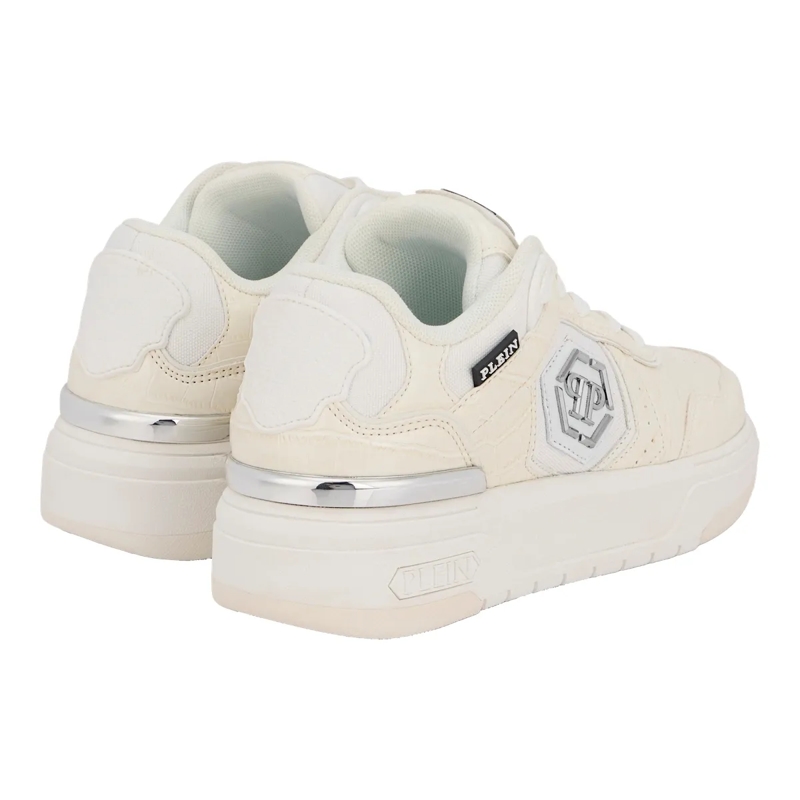 Philipp Plein Low-Top-Sneaker Low-Top Sneakers Sk8R Plein Cocco weiss(Image 4)