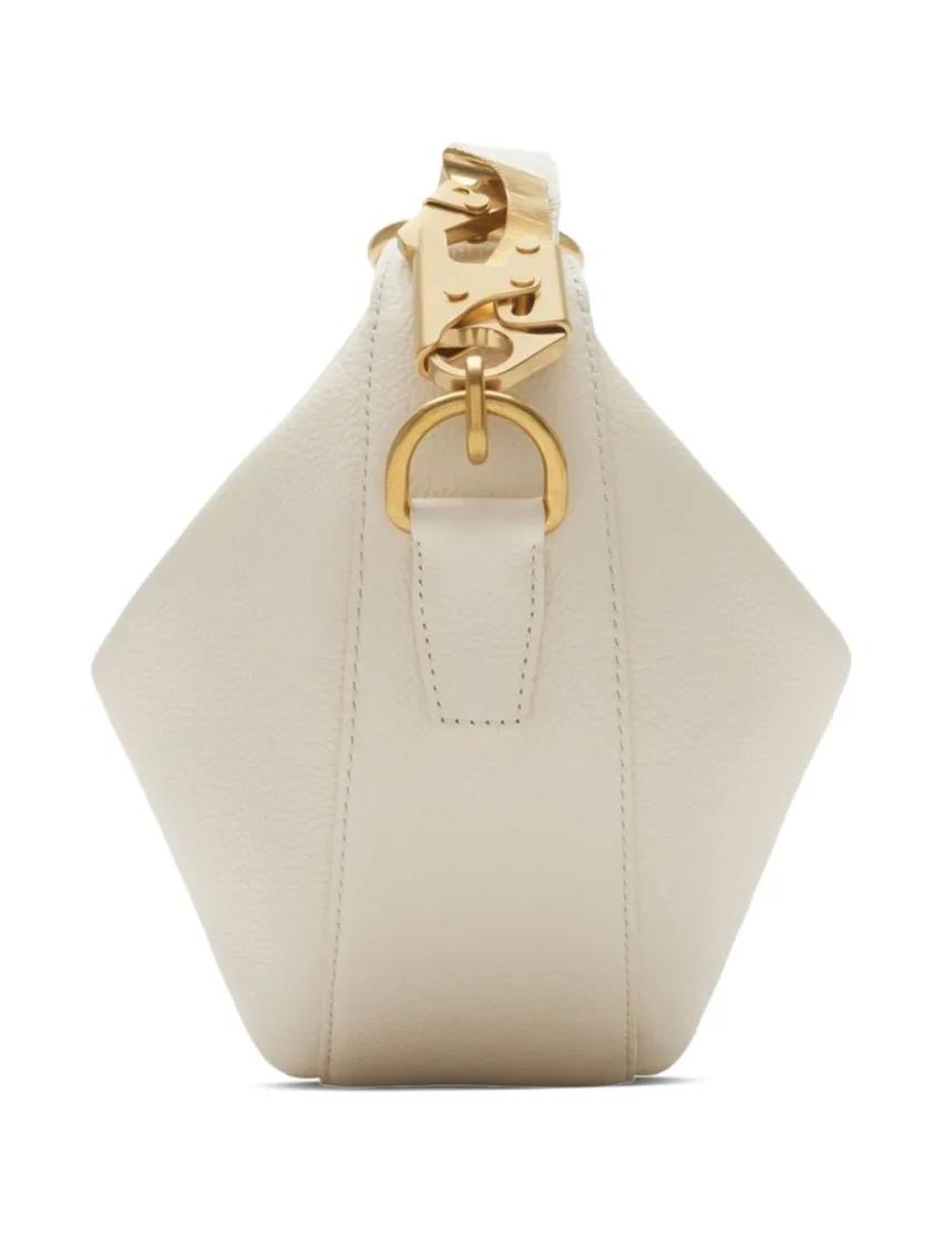 Burberry Hobo bags Crescent-Shaped Textured Bag With Gold-Tone Hardwa in beige