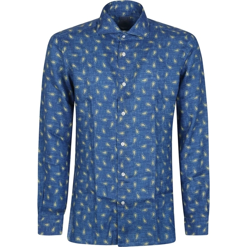 Barba Napoli Legere Oberteile Neck Shirt Blue blau