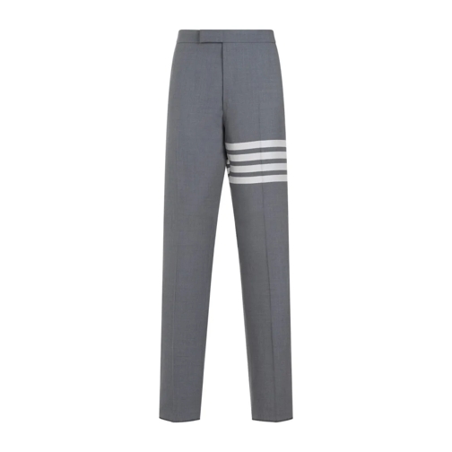 Thom Browne  Backstrap Medium Grey Wool Pants Grey