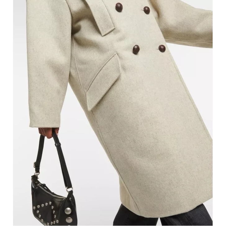 Isabel Marant Oversized Double-Breasted Coat Neutrals