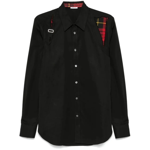 Alexander McQueen Macqueen Tartan-Harness Shirt Black Black Chemises