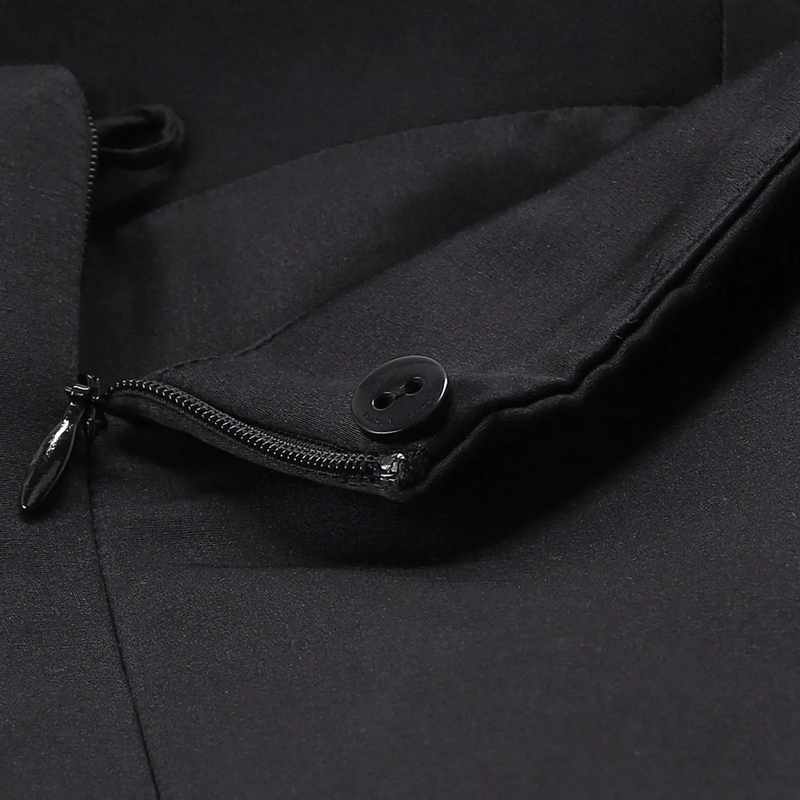 Magda Butrym Maxikleid Minikleid aus Baumwoll-Seide-Mix schwarz(Image 4)