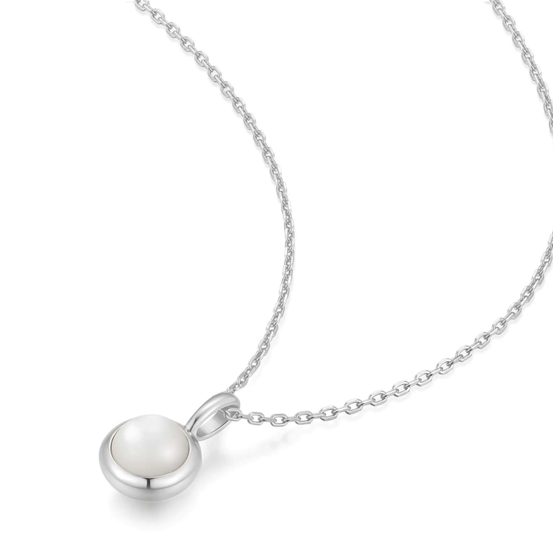 Ania Haie Mittellange Halskette 925er Sterlingsilber Mother of Pearl silber(Image 4)