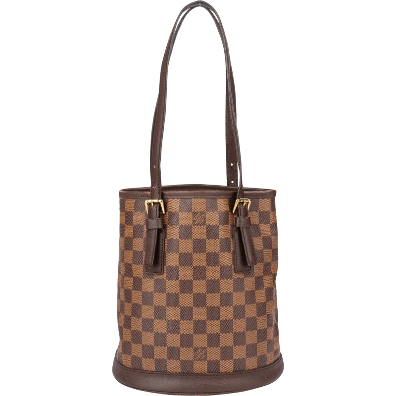 Louis Vuitton Schultertasche Louis Vuitton Damier Ebene Monogram Bucket PM Hand braun