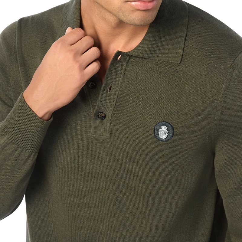 BILLIONAIRE Top Poloshirt Ls grün(Image 4)