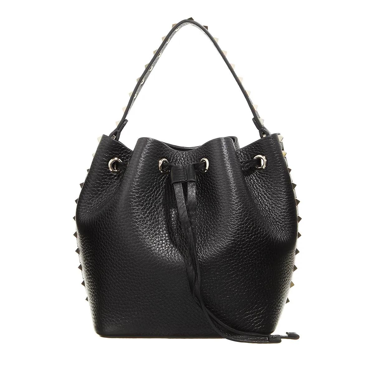 Valentino Garavani Beuteltasche - Rockstud Bucket Bag - Gr. unisize - in Schwarz - für Damen